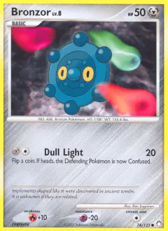 Bronzor 74/123 Common card from Mysterious Treasures