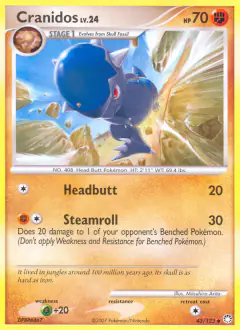 Cranidos 43/123 Uncommon card from Mysterious Treasures