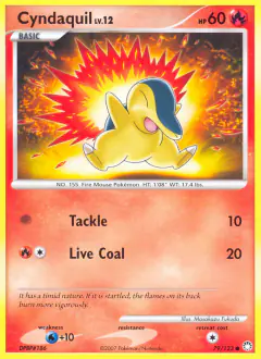 Cyndaquil 79/123 Common card from Mysterious Treasures