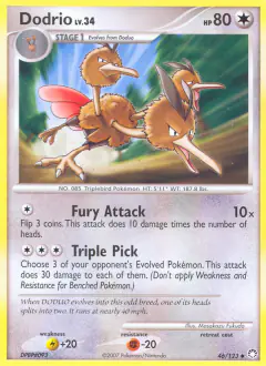 Dodrio 46/123 Uncommon card from Mysterious Treasures