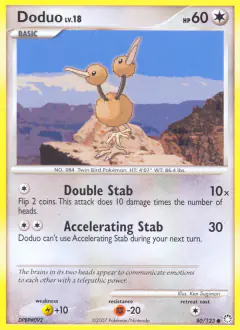 Doduo 80/123 Common card from Mysterious Treasures