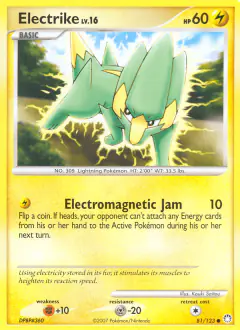 Electrike 81/123 Common card from Mysterious Treasures