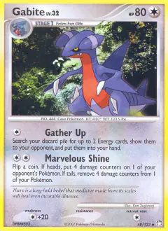 Gabite 48/123 Uncommon card from Mysterious Treasures