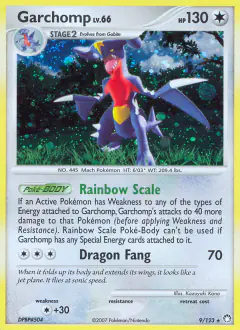 Garchomp 9/123 Rare Holo card from Mysterious Treasures
