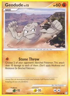 Geodude 84/123 Common card from Mysterious Treasures