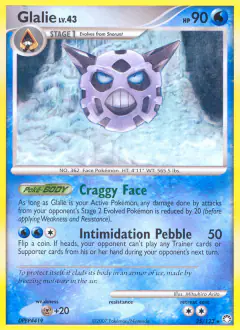 Glalie 25/123 Rare card from Mysterious Treasures