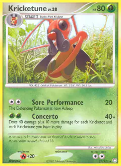 Kricketune 27/123 Rare card from Mysterious Treasures