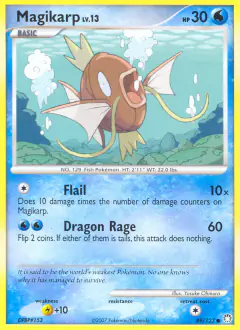 Magikarp 89/123 Common card from Mysterious Treasures