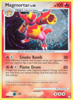 Magmortar 12/123 Rare Holo card from Mysterious Treasures