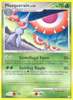 Masquerain 55/123 Uncommon card from Mysterious Treasures