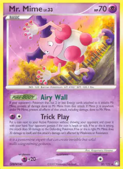 Mr. Mime 30/123 Rare card from Mysterious Treasures