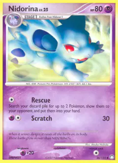 Nidorina 56/123 Uncommon card from Mysterious Treasures
