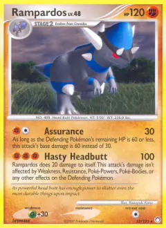 Rampardos 33/123 Rare card from Mysterious Treasures
