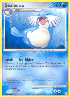 Sealeo 62/123 Uncommon card from Mysterious Treasures