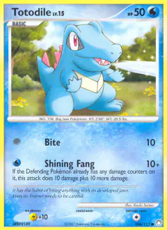 Totodile 106/123 Common card from Mysterious Treasures