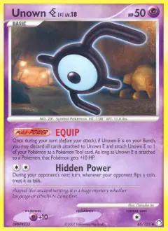 Unown [E] 65/123 Uncommon card from Mysterious Treasures