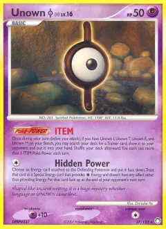 Unown [I] 37/123 Rare card from Mysterious Treasures