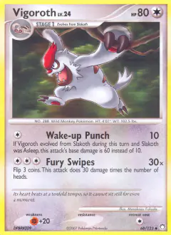 Vigoroth 68/123 Uncommon card from Mysterious Treasures
