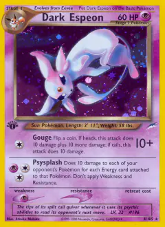 Dark Espeon 4/105 Rare Holo card from Neo Destiny