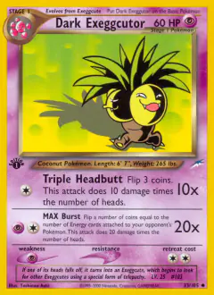 Dark Exeggutor 33/105 Uncommon card from Neo Destiny