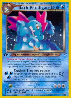 Dark Feraligatr 5/105 Rare Holo card from Neo Destiny