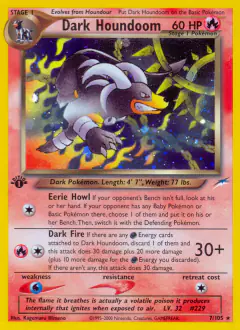 Dark Houndoom 7/105 Rare Holo card from Neo Destiny