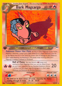 Dark Magcargo 18/105 Rare card from Neo Destiny