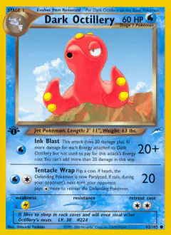 Dark Octillery 62/105 Common card from Neo Destiny