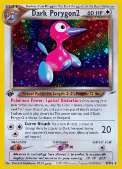 Dark Porygon2 8/105 Rare Holo card from Neo Destiny