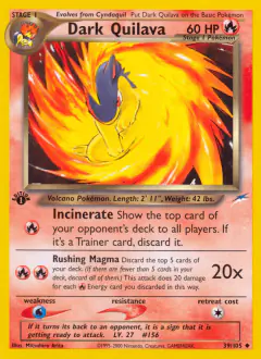 Dark Quilava 39/105 Uncommon card from Neo Destiny