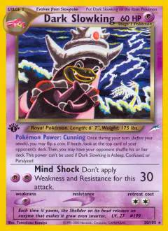 Dark Slowking 20/105 Rare card from Neo Destiny