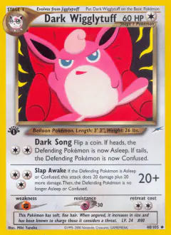 Dark Wigglytuff 40/105 Uncommon card from Neo Destiny