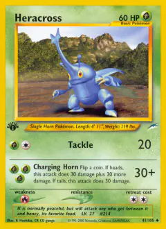 Heracross 41/105 Uncommon card from Neo Destiny