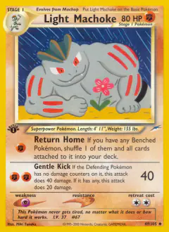 Light Machoke 49/105 Uncommon card from Neo Destiny