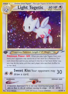 Light Togetic 15/105 Rare Holo card from Neo Destiny