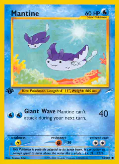 Mantine 74/105 Common card from Neo Destiny