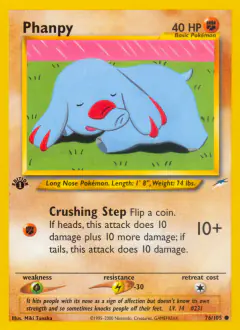 Phanpy 76/105 Common card from Neo Destiny
