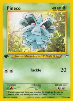 Pineco 77/105 Common card from Neo Destiny