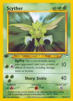 Scyther 55/105 Uncommon card from Neo Destiny