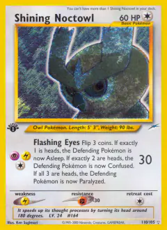Shining Noctowl 110/105 Rare Shining card from Neo Destiny