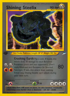 Shining Steelix 112/105 Rare Shining card from Neo Destiny
