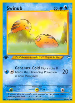 Swinub 84/105 Common card from Neo Destiny