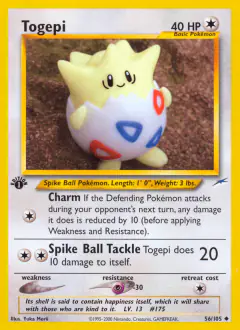 Togepi 56/105 Uncommon card from Neo Destiny