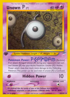 Unown [P] 58/105 Uncommon card from Neo Destiny