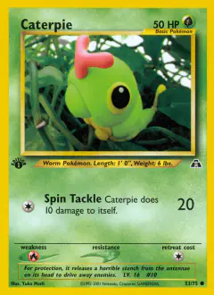 Caterpie 53/75 Common card from Neo Discovery