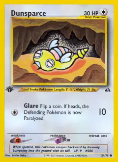 Dunsparce 54/75 Common card from Neo Discovery