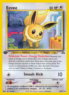 Eevee 38/75 Uncommon card from Neo Discovery