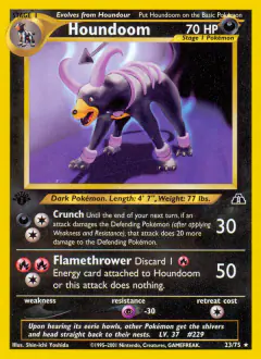 Houndoom 23/75 Rare card from Neo Discovery