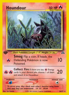 Houndour 24/75 Rare card from Neo Discovery