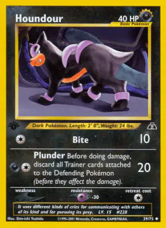Houndour 39/75 Uncommon card from Neo Discovery